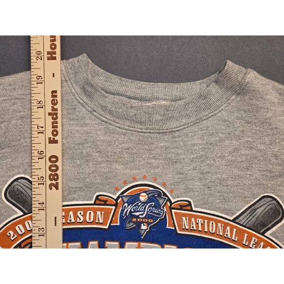 Vtg New York Mets 2000 World Series Sweater National League Champions Boys Small - Picture 6 of 13